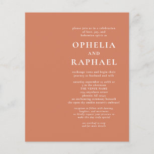 PAPER Terracotta QR Code Bohemian Wedding Invite