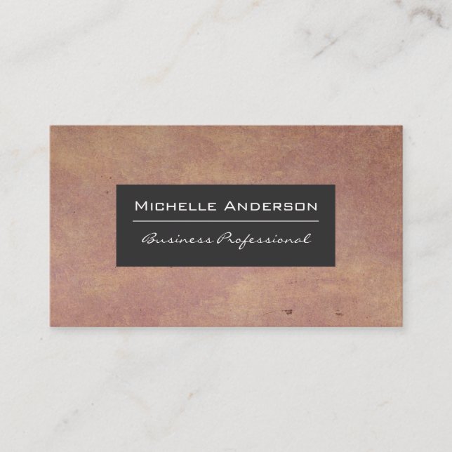 Paper Texture | Dark Grey Frame Business Card (Front)