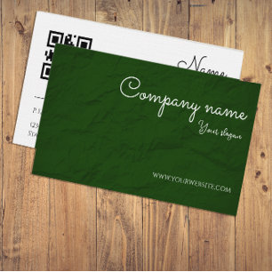 Paper texture life coach green QR Business Card