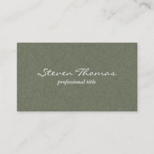 Paper Texture   Olive Green Business Card