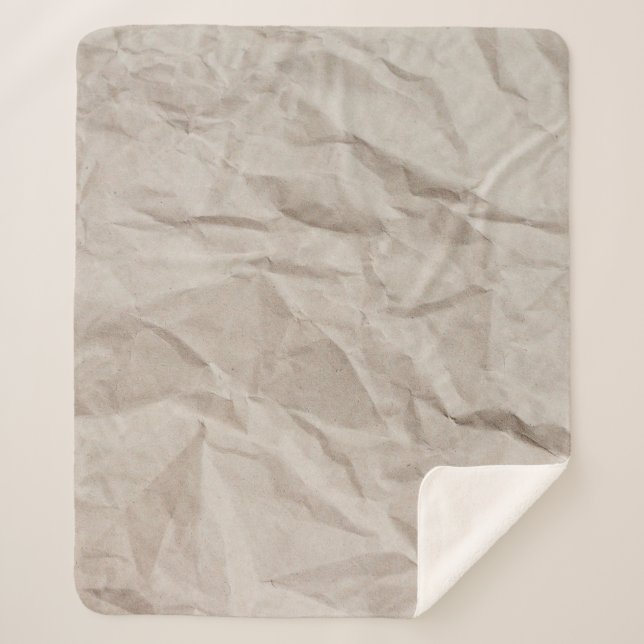 Paper texture wrapping paper sherpa blanket (Front)