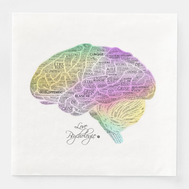 Paper Towel Brain Towel Psycho Text Napkin (Front)