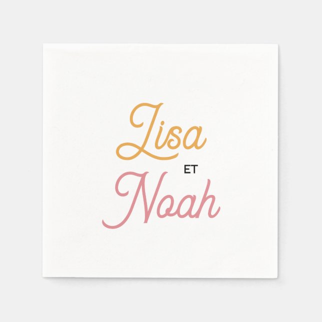 Paper Towel Color Wedding Napkin (Front)