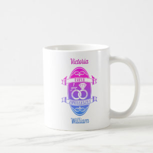 Paper traditional 1st First Wedding Anniversary Coffee Mug