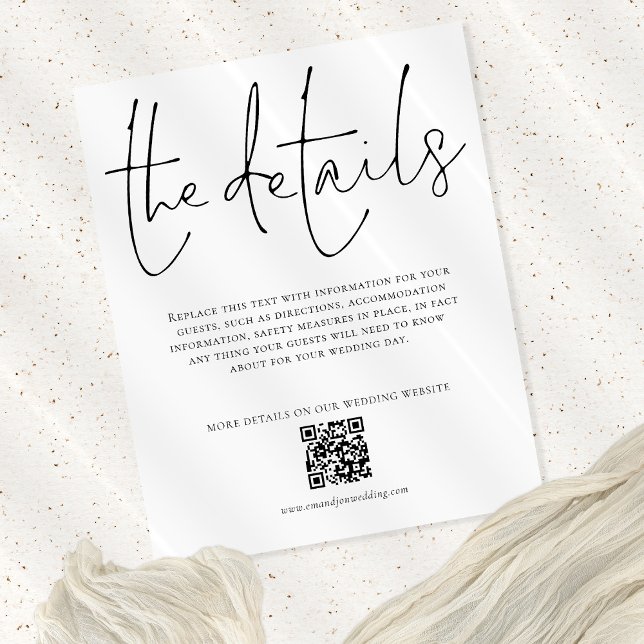 PAPER Wedding Details QR Code Script Enclosure (Creator Uploaded)