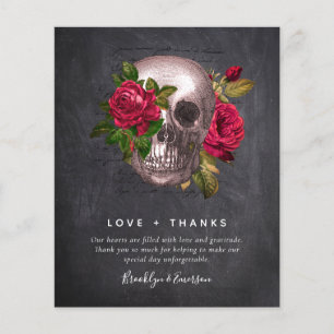 PAPER Wedding Thank You Note Gothic Skull Photo
