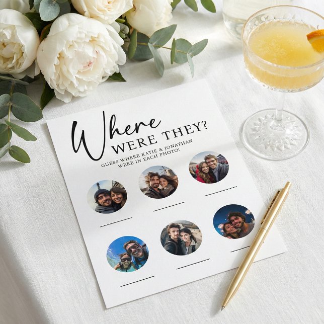 PAPER Where Were They Wedding Party Game (Creator Uploaded)