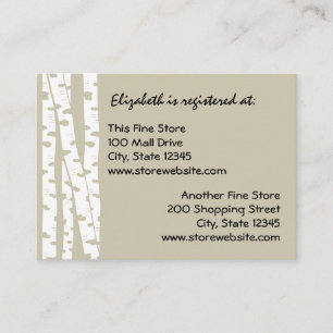Paper White Birch Enclosure Card