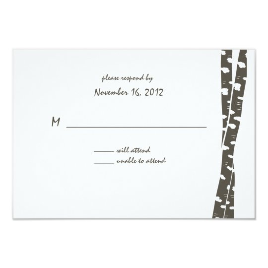 Paper White Birch/ Reply Card