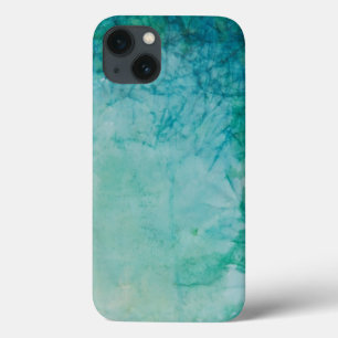 Paper With Blue, Green, And Black Paint Abstract iPhone 13 Case
