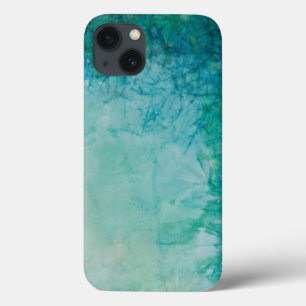 Paper With Blue, Green, And Black Paint Abstract iPhone 13 Case