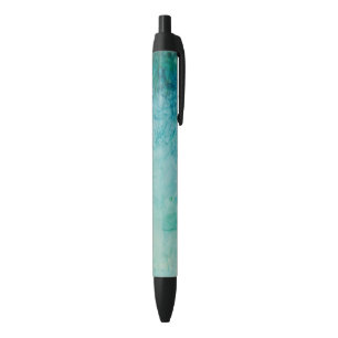 Paper With Blue, Green, And Black Paint Abstract Ink Pen