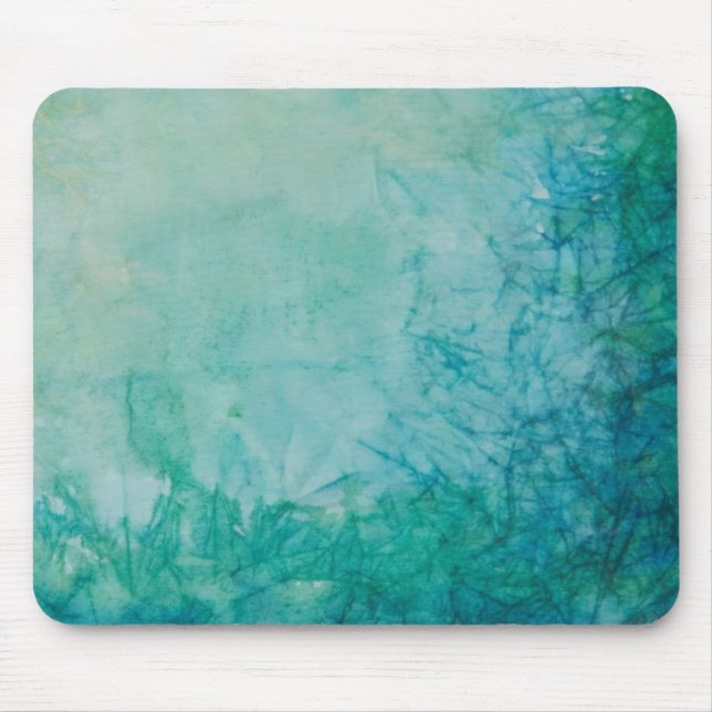 Paper With Blue, Green, And Black Paint Abstract Mouse Mat (Front)