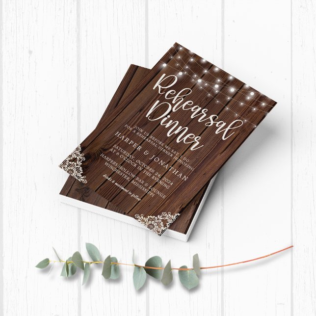 PAPER Wood String Lights Lace Wedding Rehearsal (Creator Uploaded)