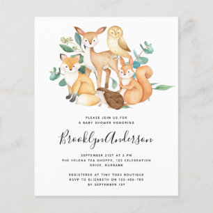 PAPER Woodland Eucalyptus Baby Shower Invitation
