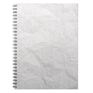 Paper wrinkled white cute texture notebook