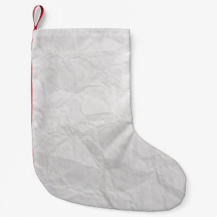 Paper wrinkled white cute texture small christmas stocking