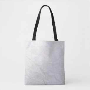 Paper wrinkled white cute texture tote bag