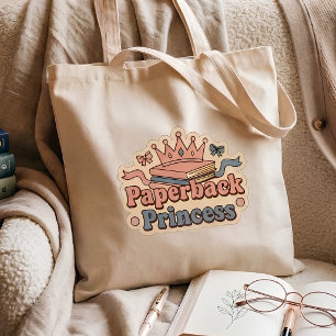 Paperback Princess - book lover reading Tote Bag