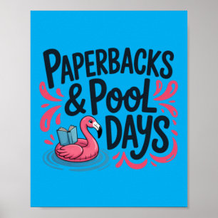 Paperbacks Pool Days And Flamingo Summer Splash Poster