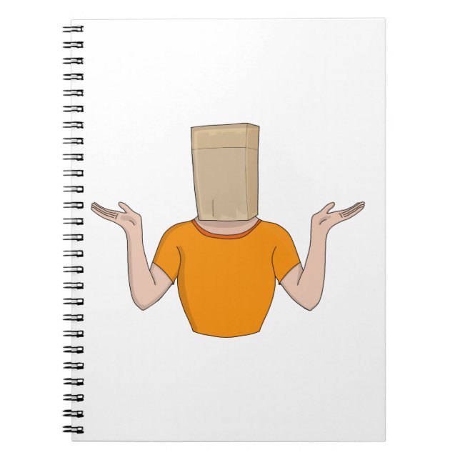 Paperbag Head Notebook (Front)