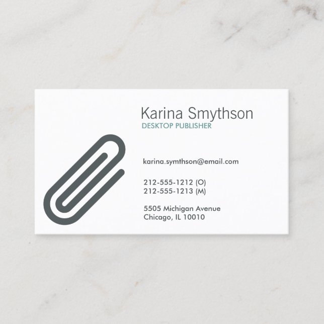 PAPERCLIP Business Card (Front)