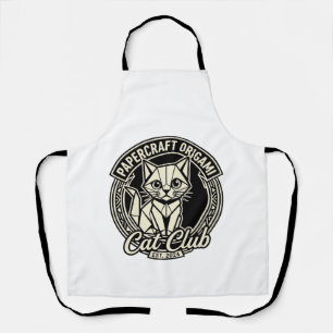Papercraft Origami Cat Funny Cat Graphic - Papercr Apron