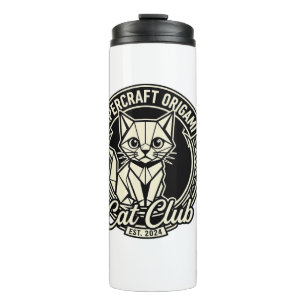 Papercraft Origami Cat Funny Cat Graphic - Papercr Thermal Tumbler