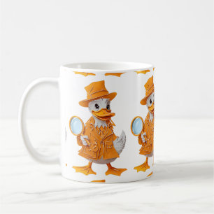 Papercut Detective Duck in Orange Suit Mug