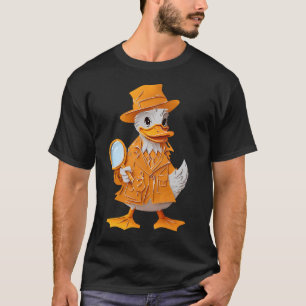 Papercut Detective Duck in Orange Suit T-Shirt