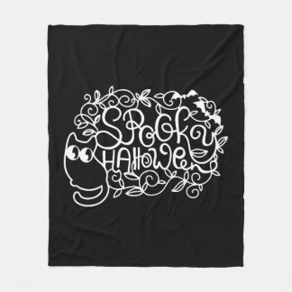 Papercut Halloween Spooky Halloween Fleece Blanket