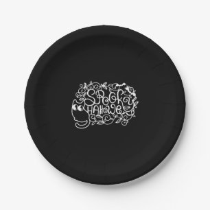 Papercut Halloween Spooky Halloween Paper Plate