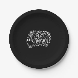 Papercut Halloween Spooky Halloween Paper Plate