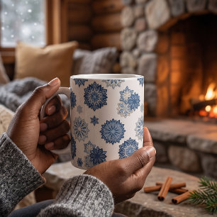 Papercut Holidays Alpine Blue Snowflake Coffee Mug