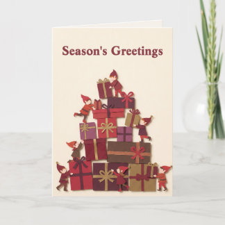 Papercut Holidays | Cherry Elves Classic Folded Holiday Card