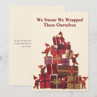 Papercut Holidays | Cherry Elves Funny Flat Holiday Card