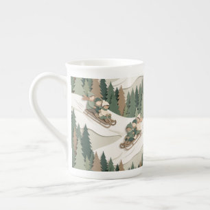 Papercut Holidays Toasted Spruce Winter Trails Bone China Mug