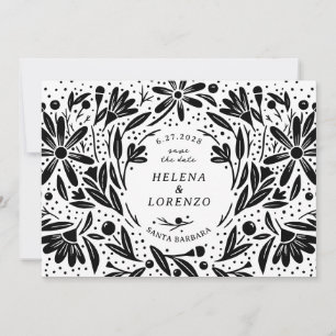 Papercut Rustic Flowers Save The Date