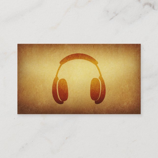 Papered Archive Deejay Headphone Business Card (Front)