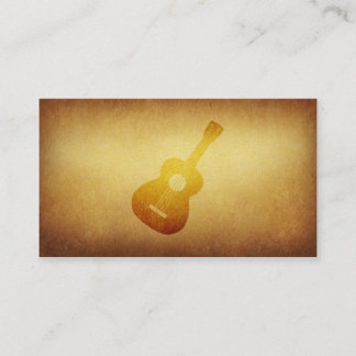 Papered Archive Guitar Musician Business Card