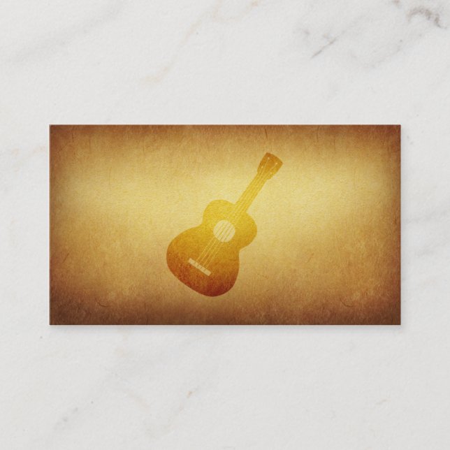 Papered Archive Guitar Musician Business Card (Front)