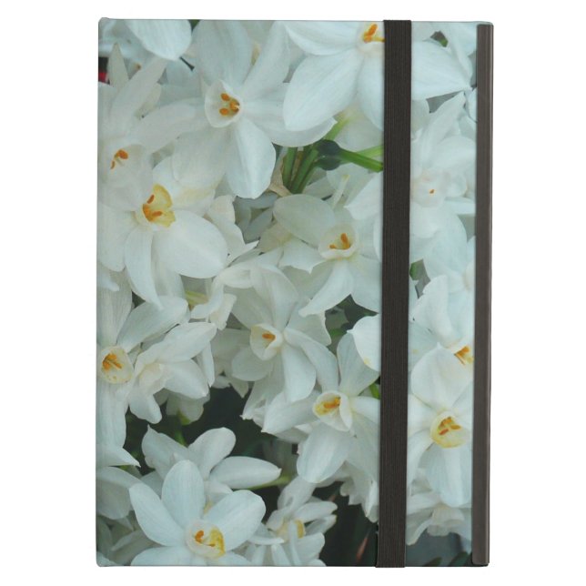 Paperwhite Narcissus Delicate White Flowers Case For iPad Air (Front Closed)