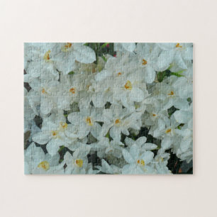 Paperwhite Narcissus Delicate White Flowers Jigsaw Puzzle