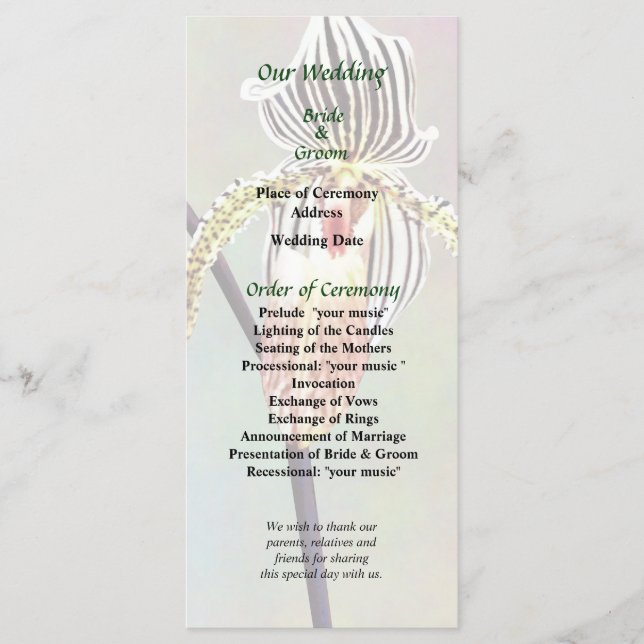 Paph Taiwan Orchid Program Programme (Front)