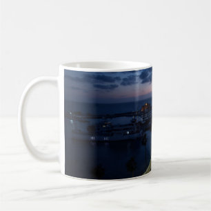 Paphos castle and harbour at night, Cyprus Coffee Mug