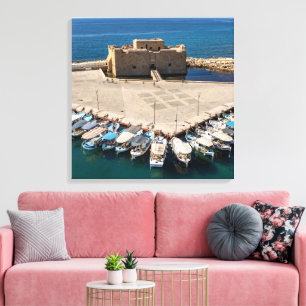 Paphos Castle and Harbour Canvas Print