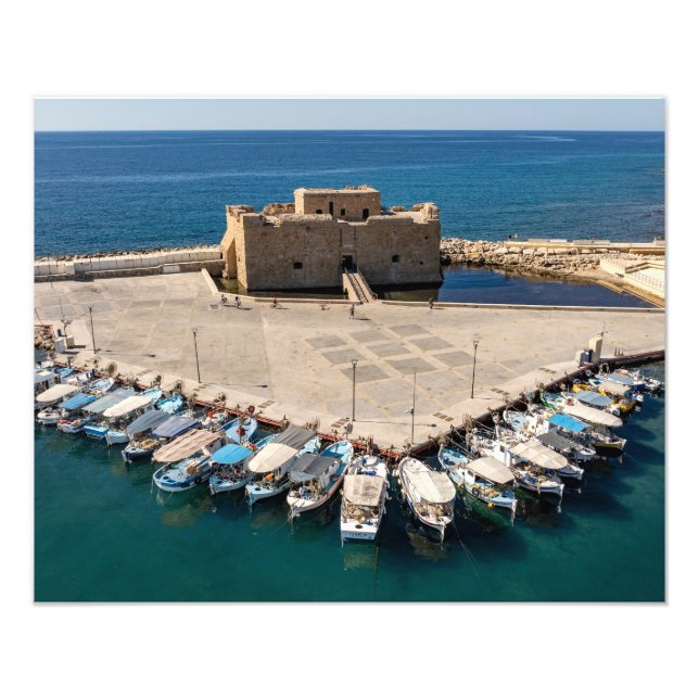 Paphos Castle  & Harbour  - original photo Print (Front)