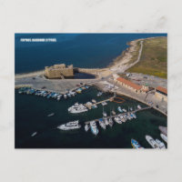 Paphos castle postcard mediaeval fort harbour harb