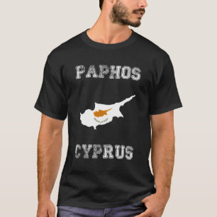 Paphos Cyprus Distressed Cyprus Flag T-Shirt