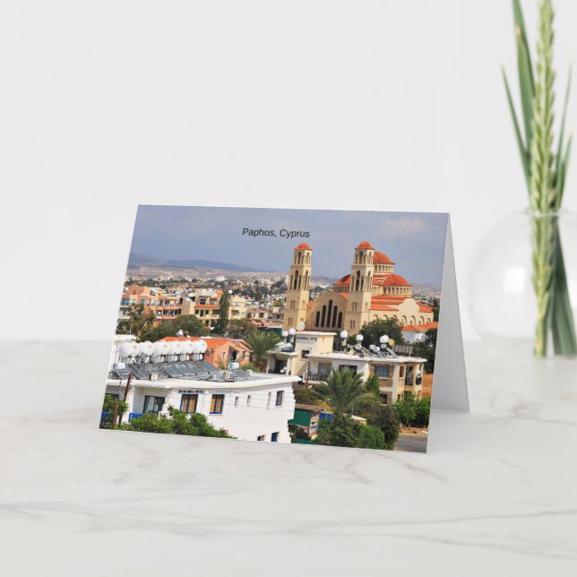 Paphos, Cyprus scenic view, Card (Front)